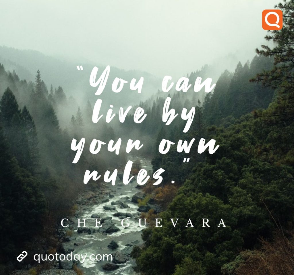 17. “You can live by your own rules.” - Che Guevara